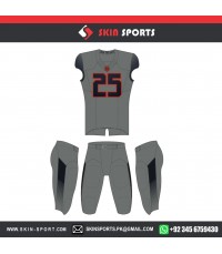 LOCK THE GATE GREY BLACK  AMERICAN FOOTBALL UNIFORMS